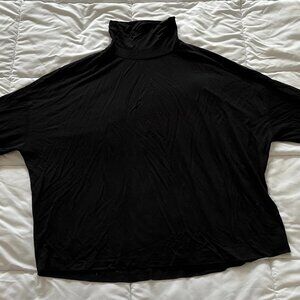 BLACK MOCK-NECK TOP CONTEMPORAINE SIMONS